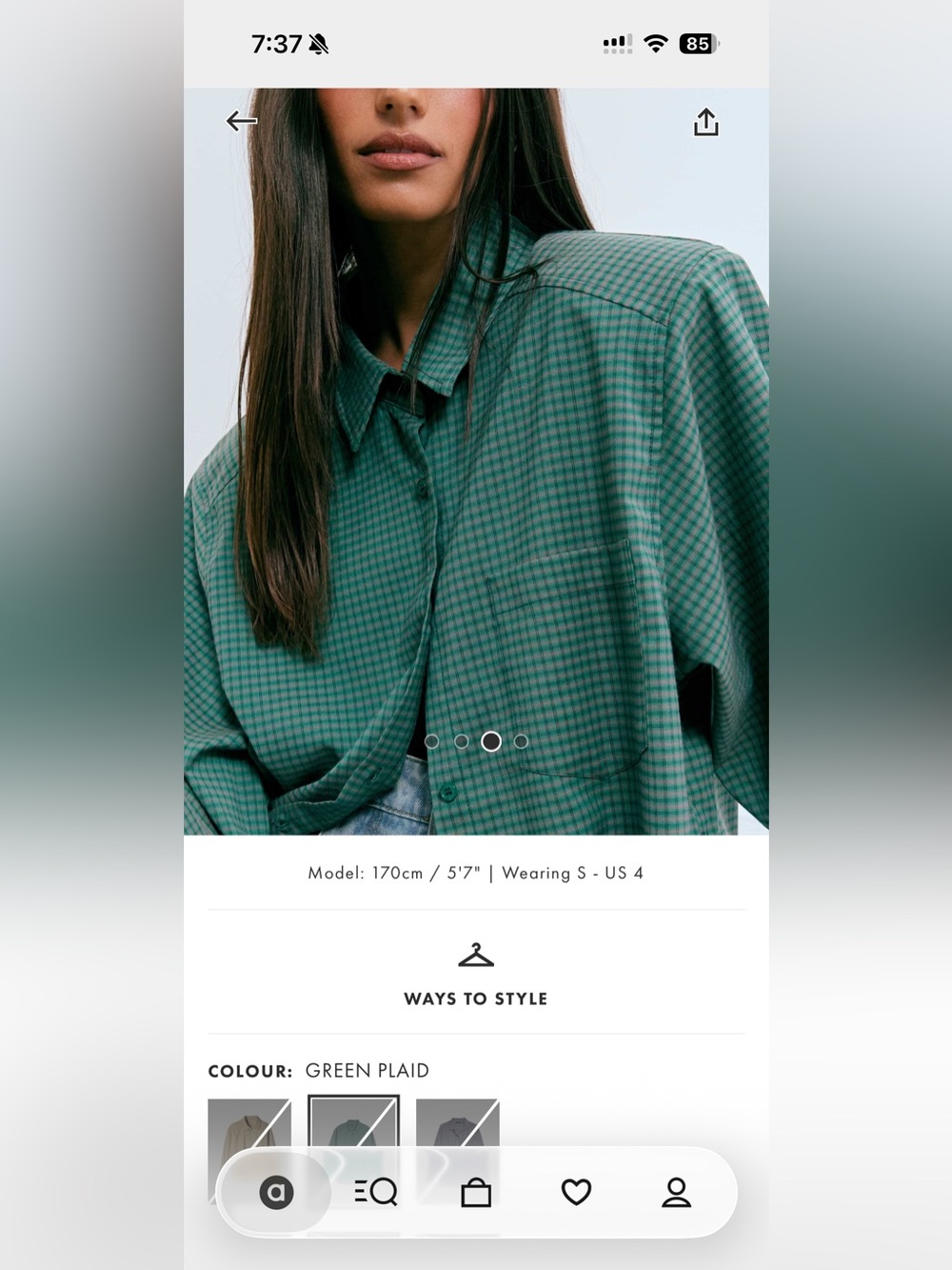 Lioness nothing hill green checked oversized shirts - Picture 15 of 16